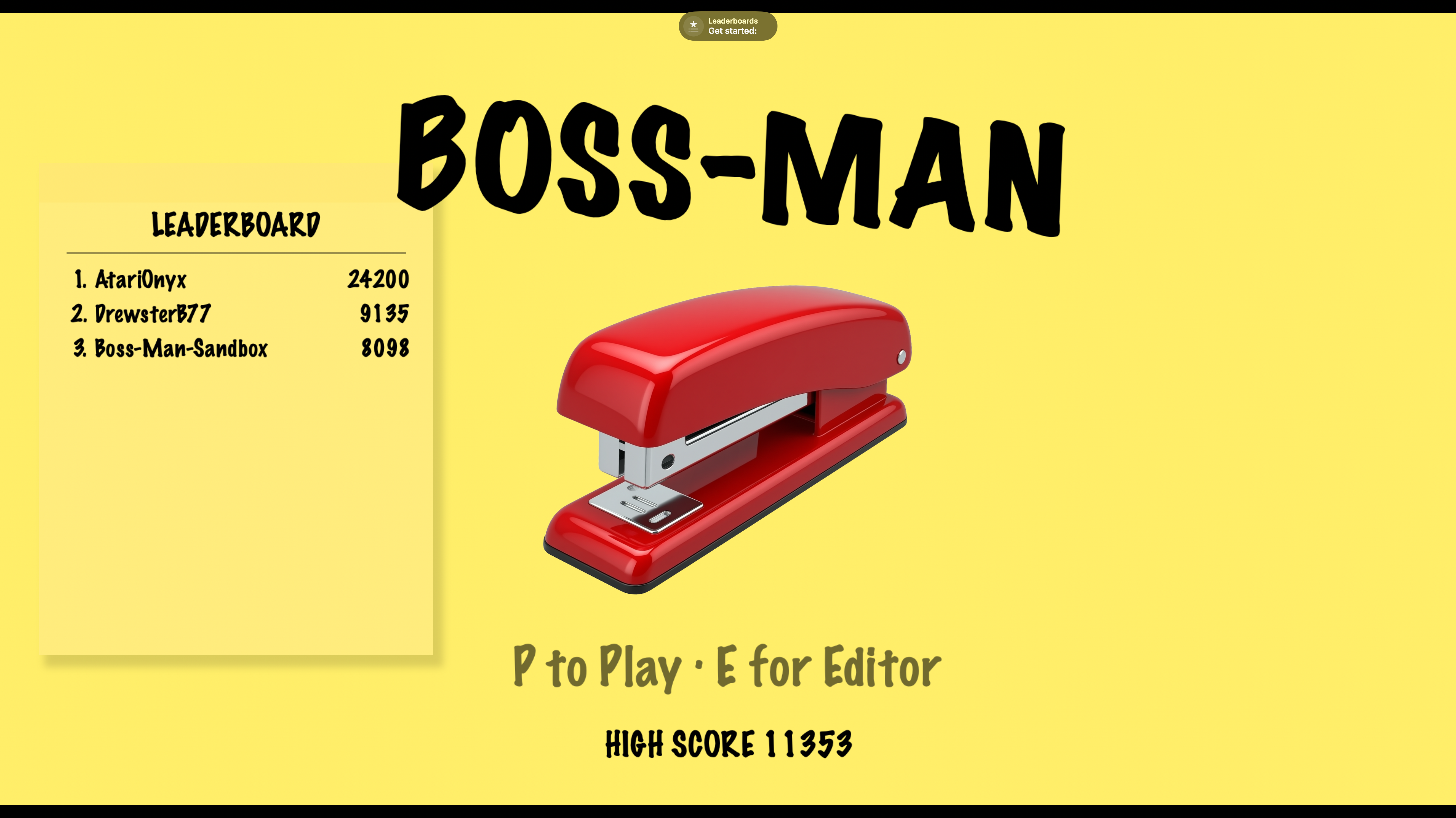 Boss-Man title screen